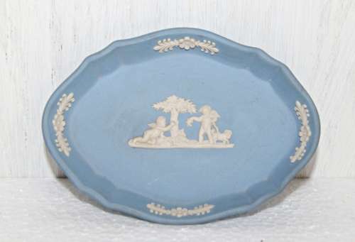 Wedgwood Blue Jasperware Pin Dish