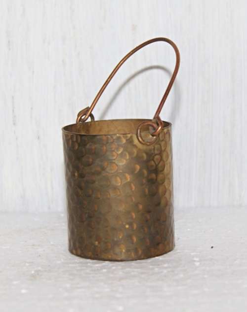*REDUCED* Miniature Hand Beaten Copper Bucket