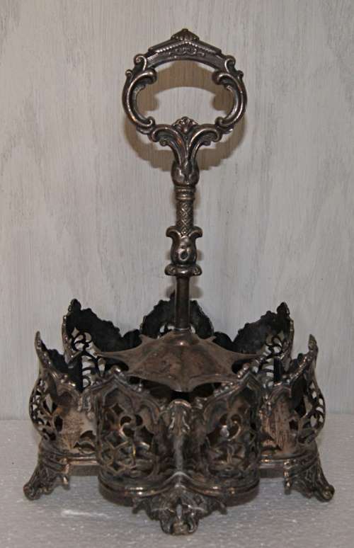 *REDUCED* Georgian Silver Plated Condiment Carrier