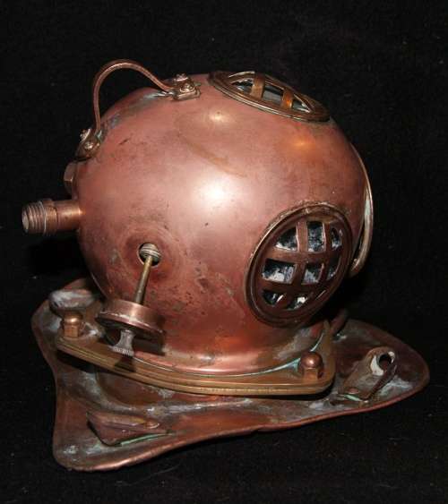 *REDUCED* Copper Model of Antique Diving Helmet