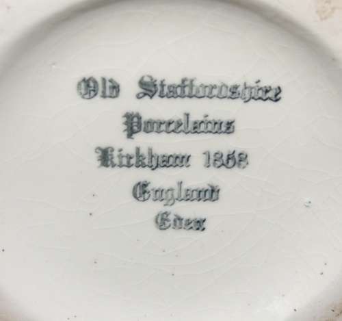*REDUCED* Old Staffordshire Porcelains Kirkham 1858 England `Eden` Water Jug