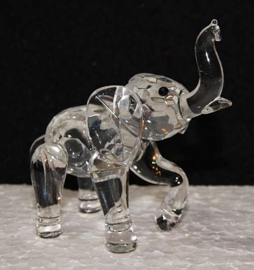 Crystal Elephant Figurine