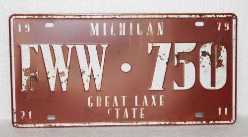 Embossed Metal Michigan License Plate @@@ CCCRRRAAAZZZYYY R1 START!!!