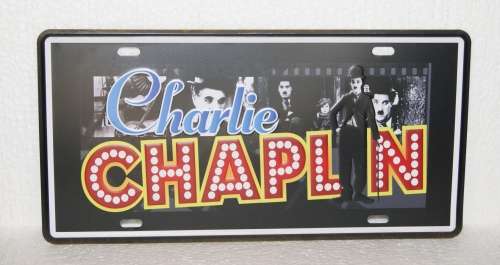 Embossed Metal Charlie Chaplin Sign @@@ CCCRRRAAAZZZYYY R1 START!!!