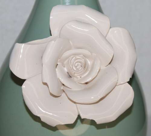 Green Ceramic Vase *REDUCED* (Chipped)