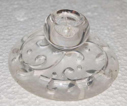 Pair of Glass Candle Holders *REDUCED* (Chipped)