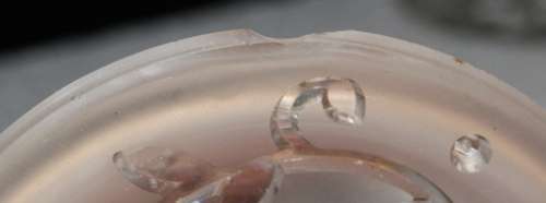Pair of Glass Candle Holders *REDUCED* (Chipped)