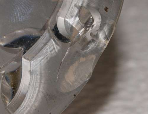 Pair of Glass Candle Holders *REDUCED* (Chipped)