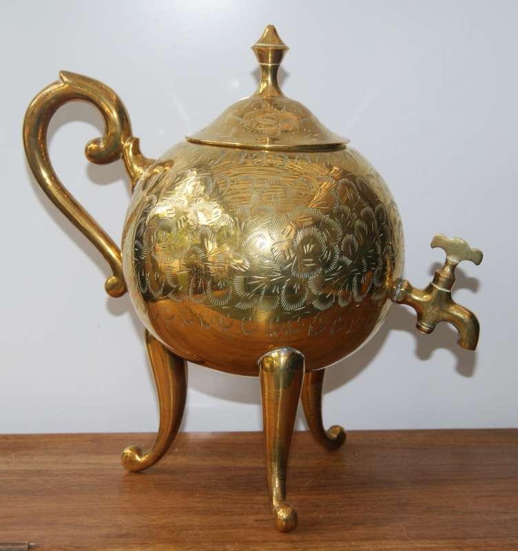 Brass Spherical Teapot
