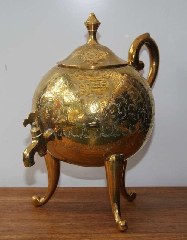 Brass Spherical Teapot