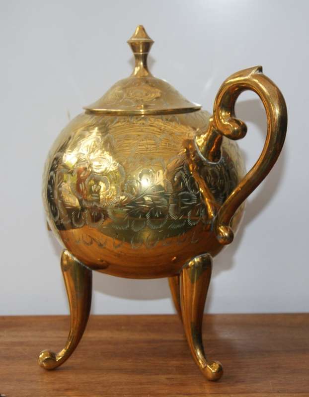 Brass Spherical Teapot