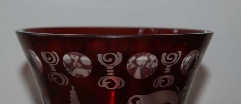 Hand Cut Egermann Exbor Vase