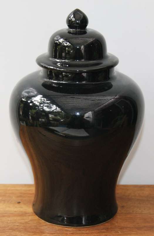 Vintage Japanese Porcelain Urn with Lid