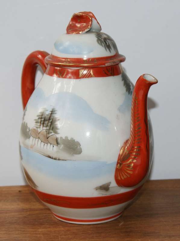 Vintage Chinese Hand Painted Teapot
