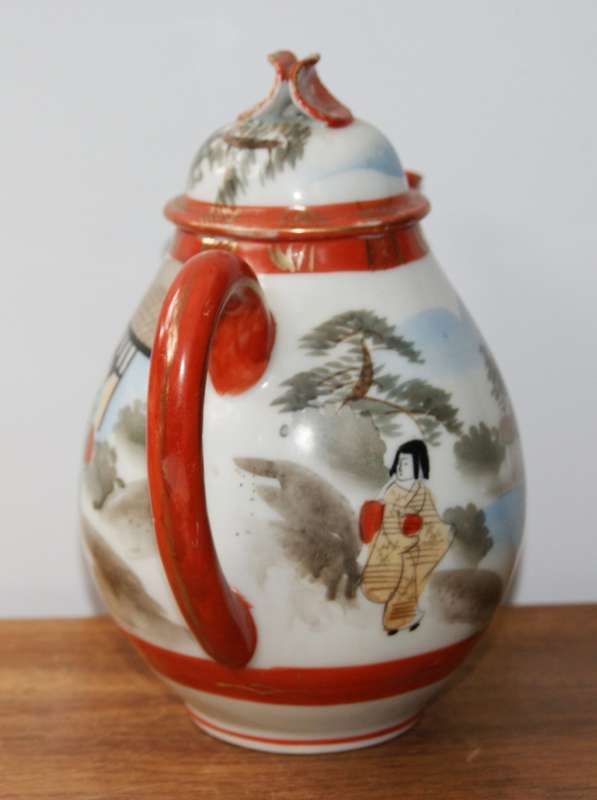 Vintage Chinese Hand Painted Teapot