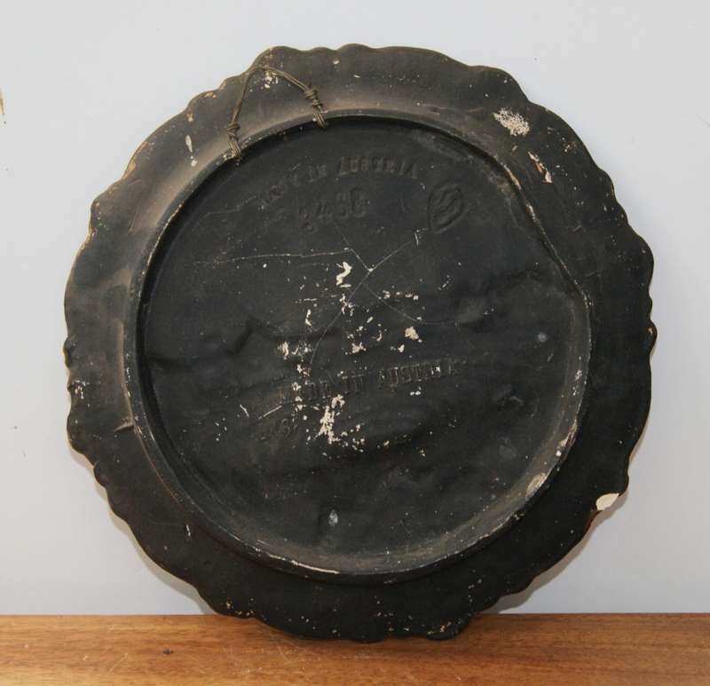 Vintage Austrian Chalk-Ware High Relief Display Plate `Gwennap Pit`
