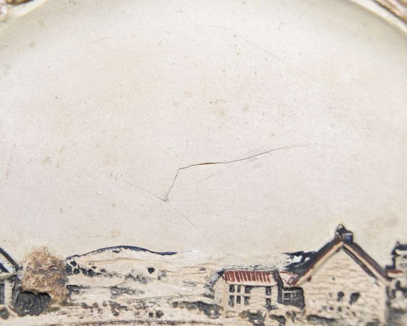Vintage Austrian Chalk-Ware High Relief Display Plate `Gwennap Pit`