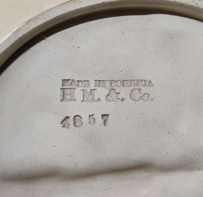 Vintage HM & Co 4857 `Albert Memorial Hastings` Chalk-Ware High Relief Display Plate
