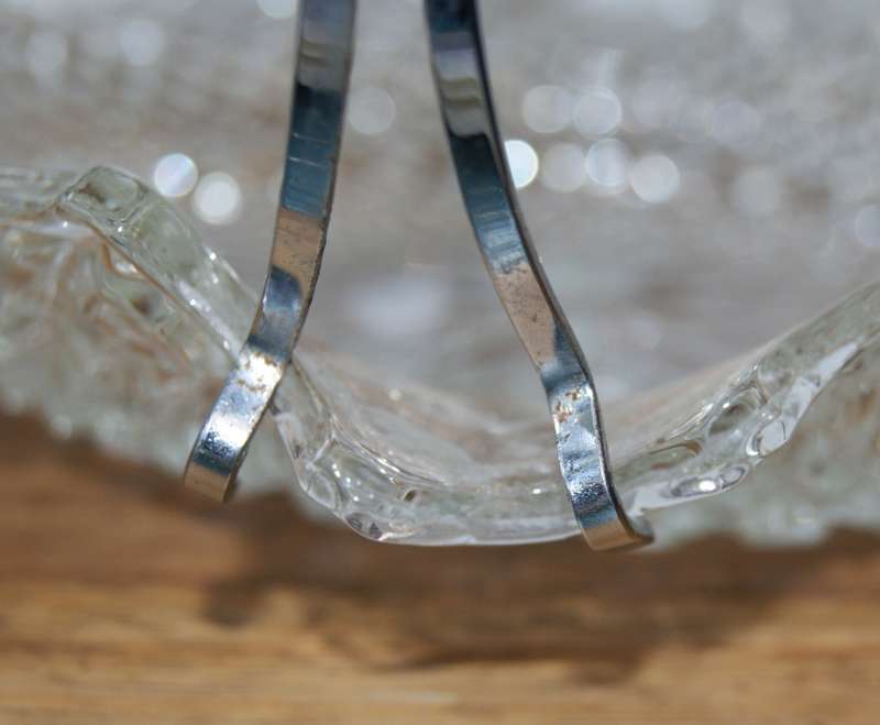 Molded Glass Confectionary Serving Dish with Removable Handle
