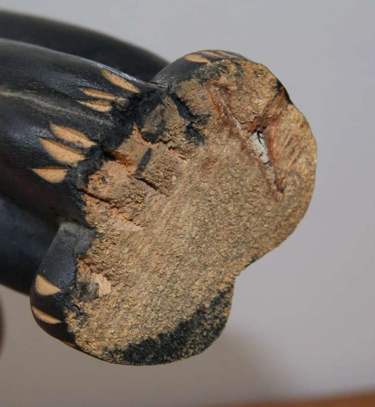 Hand Carved Wooden Cat Statue