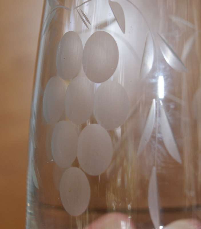 Grape Pattern Glass Mug