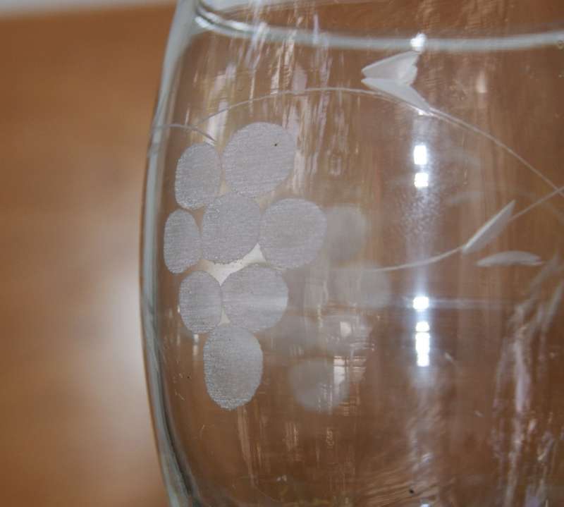 Grape Pattern Water Goblets (6 available, price per glass)