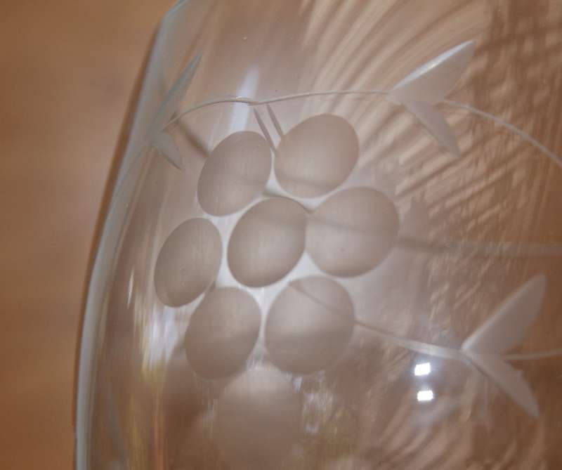 Set of 4 Grape Pattern Perception Water Goblets