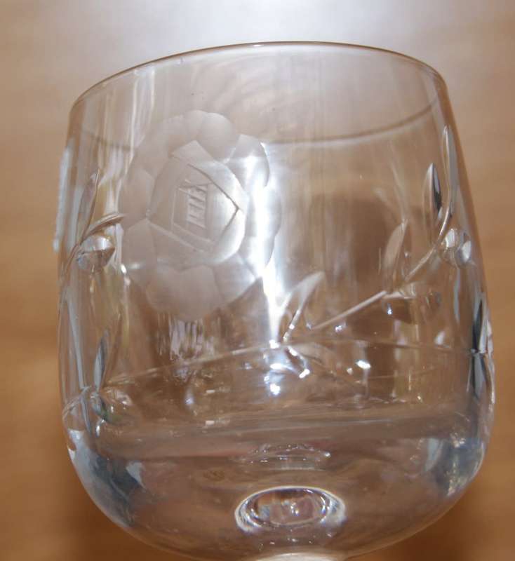 Rose Cut Sherry Glass