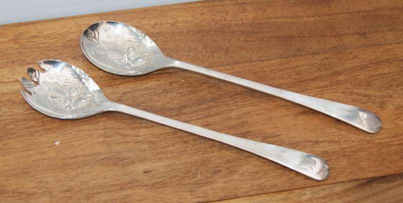 Sheffield Silver Plated Salad Serving Set