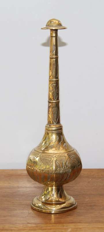 Hand Etched Brass Incense Burner