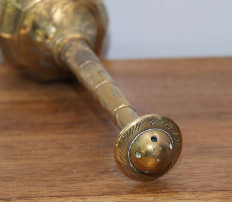 Hand Etched Brass Incense Burner