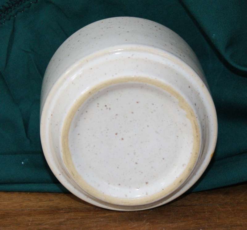 Glazed Stoneware Sugar Bowl