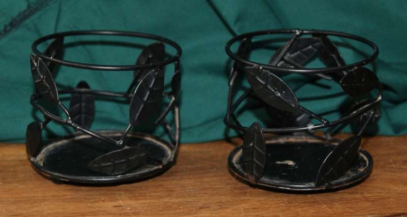 Pair of Metal Candle Holders