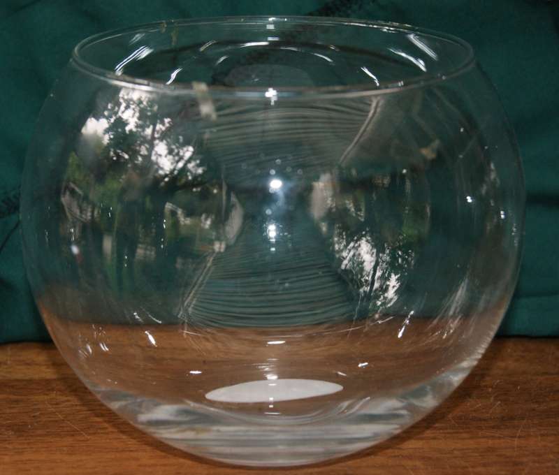 Pair of Round Glass Vases