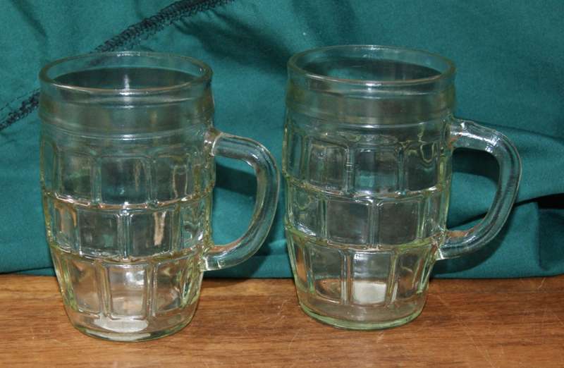 Pair of Glass Beer Mugs