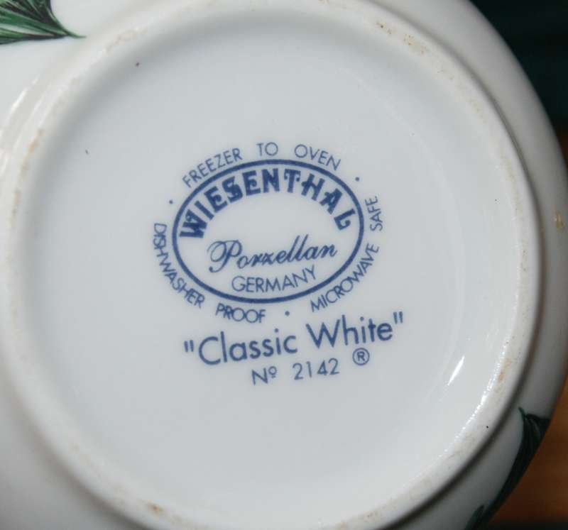 Wiesenthal Porcelain Sugar Bowl `Classic White`