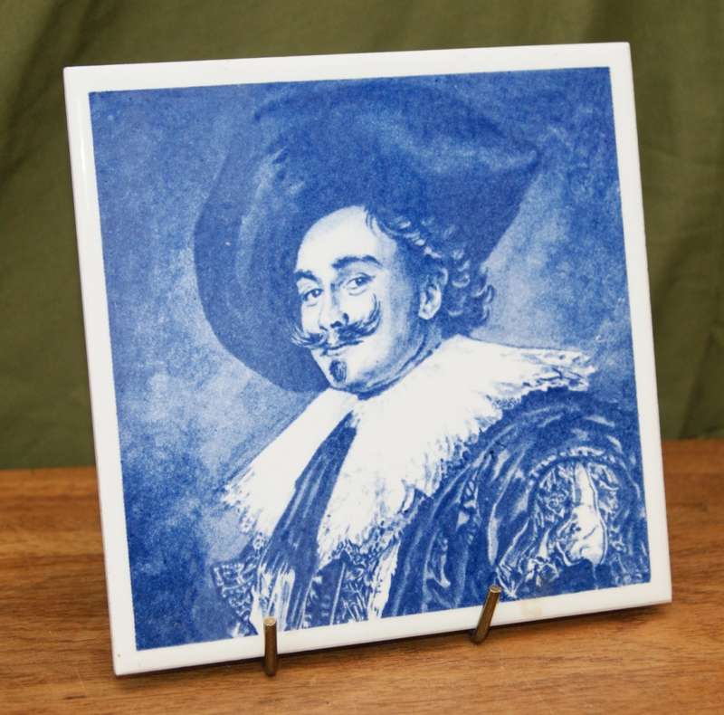 Belgium Made Tile `Laughing Cavalier`