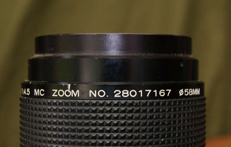 Vivitar 80-200mm 1:4.5mc 300m 58mm Lens