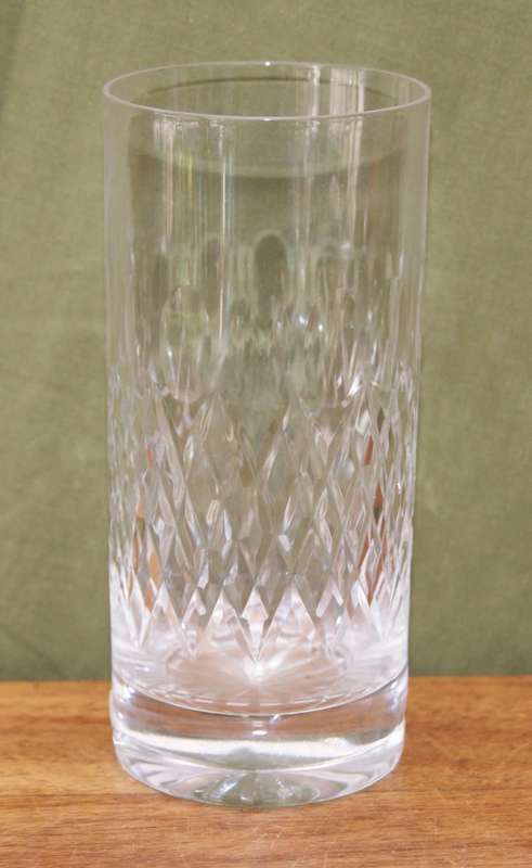 Crystal High Ball Glass with Molding Flaw