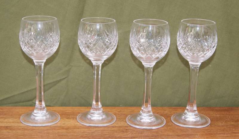 Set of 4 Crystal Liqueur Glasses