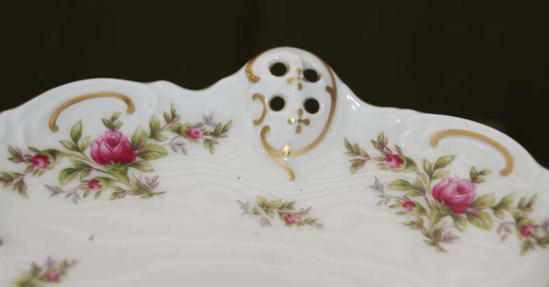 Rosenthal `Classic Rose Collection` Pierced Bon Bon Dish