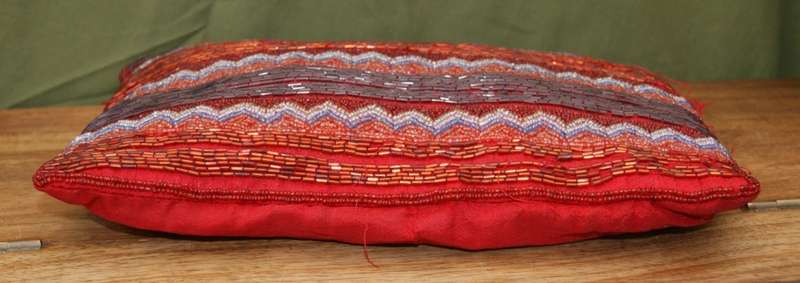Antique Glass Beaded Pillow