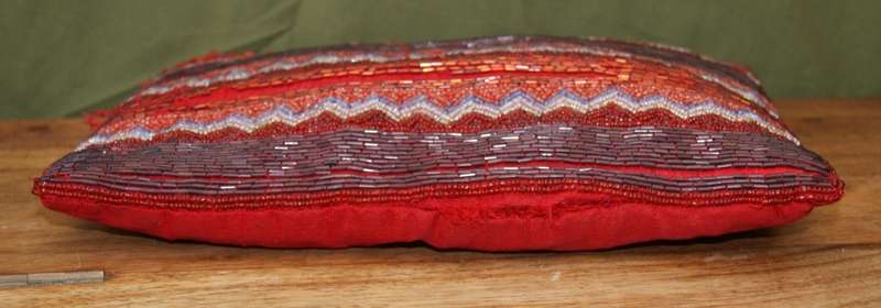 Antique Glass Beaded Pillow