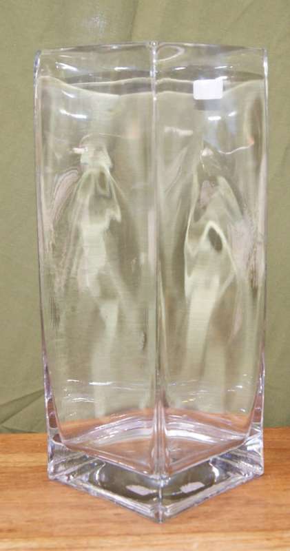 Large Square Glass Vase