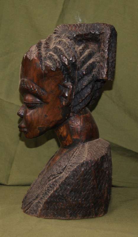 Hand Carved African Female Bust
