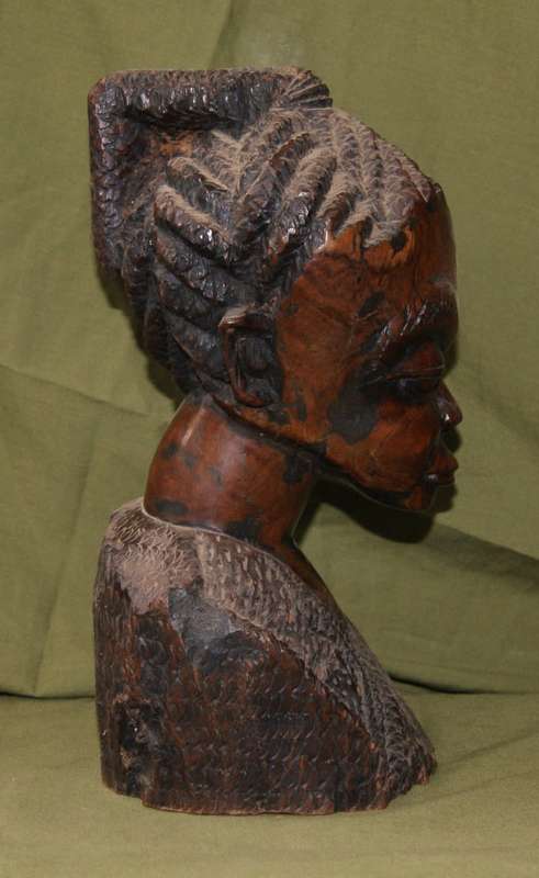 Hand Carved African Female Bust