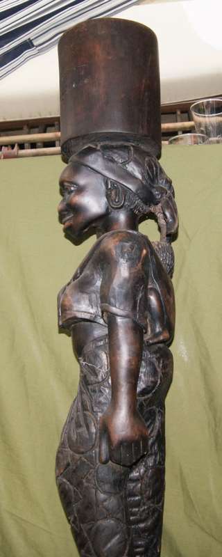 Hand Carved African Female Statue