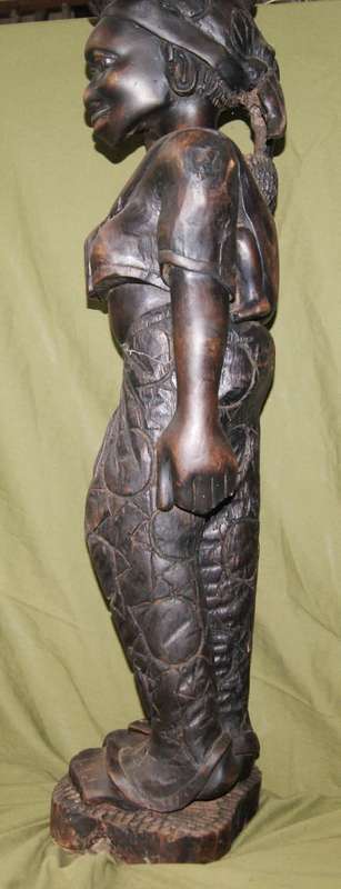 Hand Carved African Female Statue