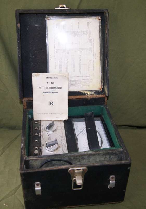 Vintage Kyoritsu K-1400 Volt-Ohm-Milliammeter in Original Box