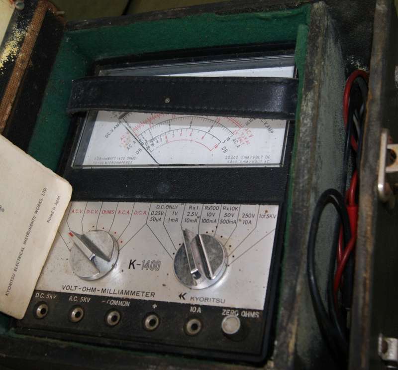 Vintage Kyoritsu K-1400 Volt-Ohm-Milliammeter in Original Box